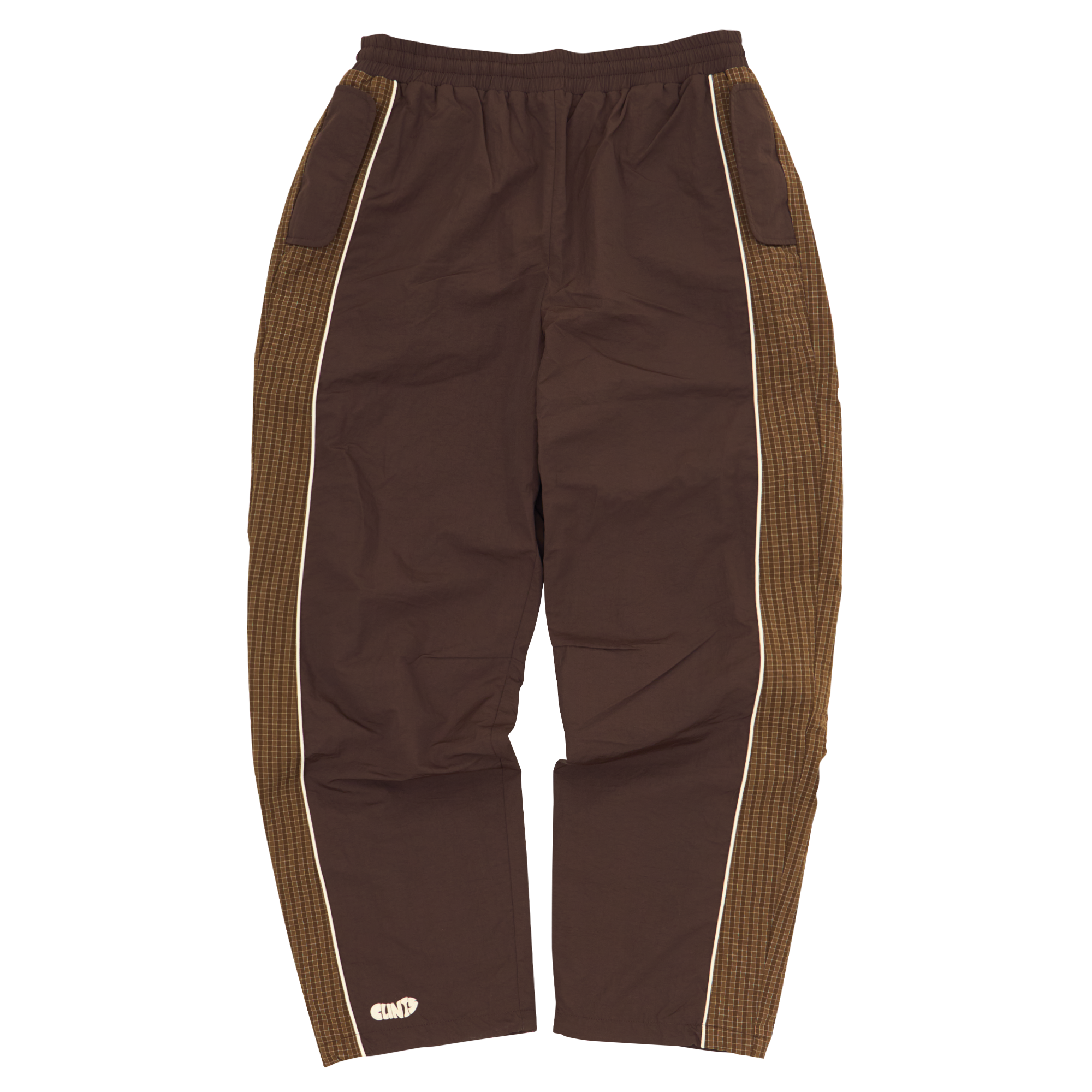 Rippled Nylon Pants - Brown