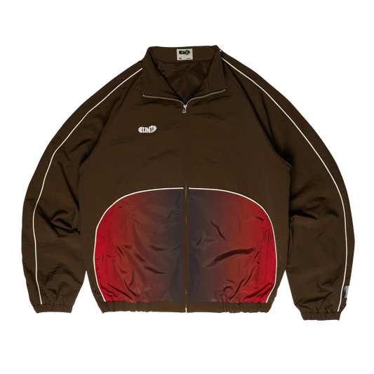 Gradient Mesh Shell Jacket - Brown