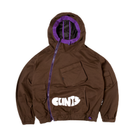 Hooded Tech Jacket - brown