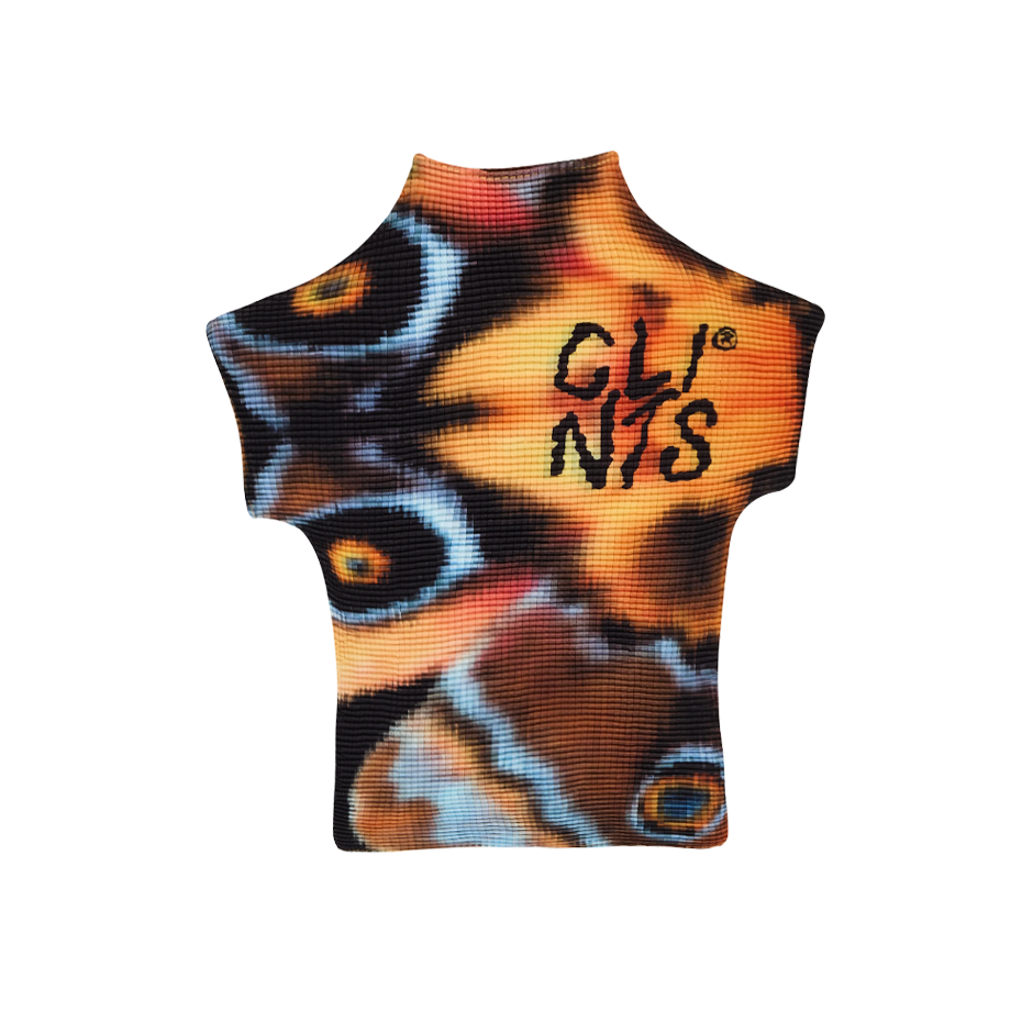 Butterfly Pleated Crop Top