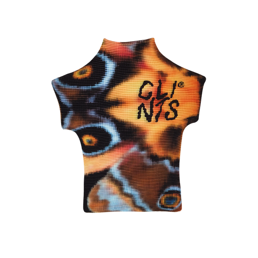 Butterfly Pleated Crop Top