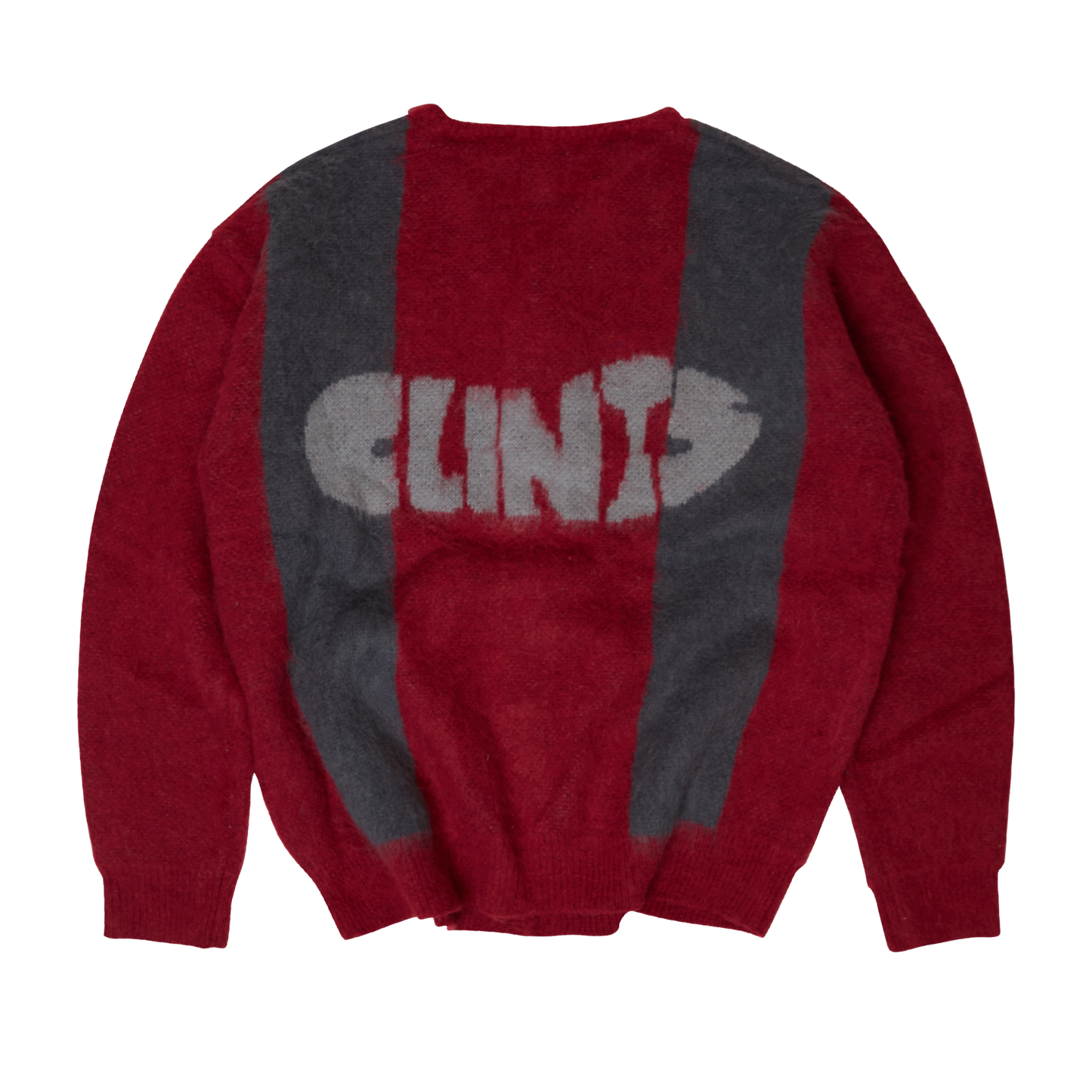 Mohair Diamond Cardigan -Red/Black