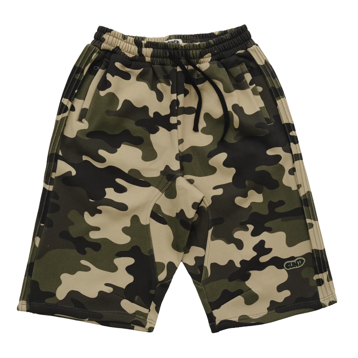 Camo Pintuck Shorts