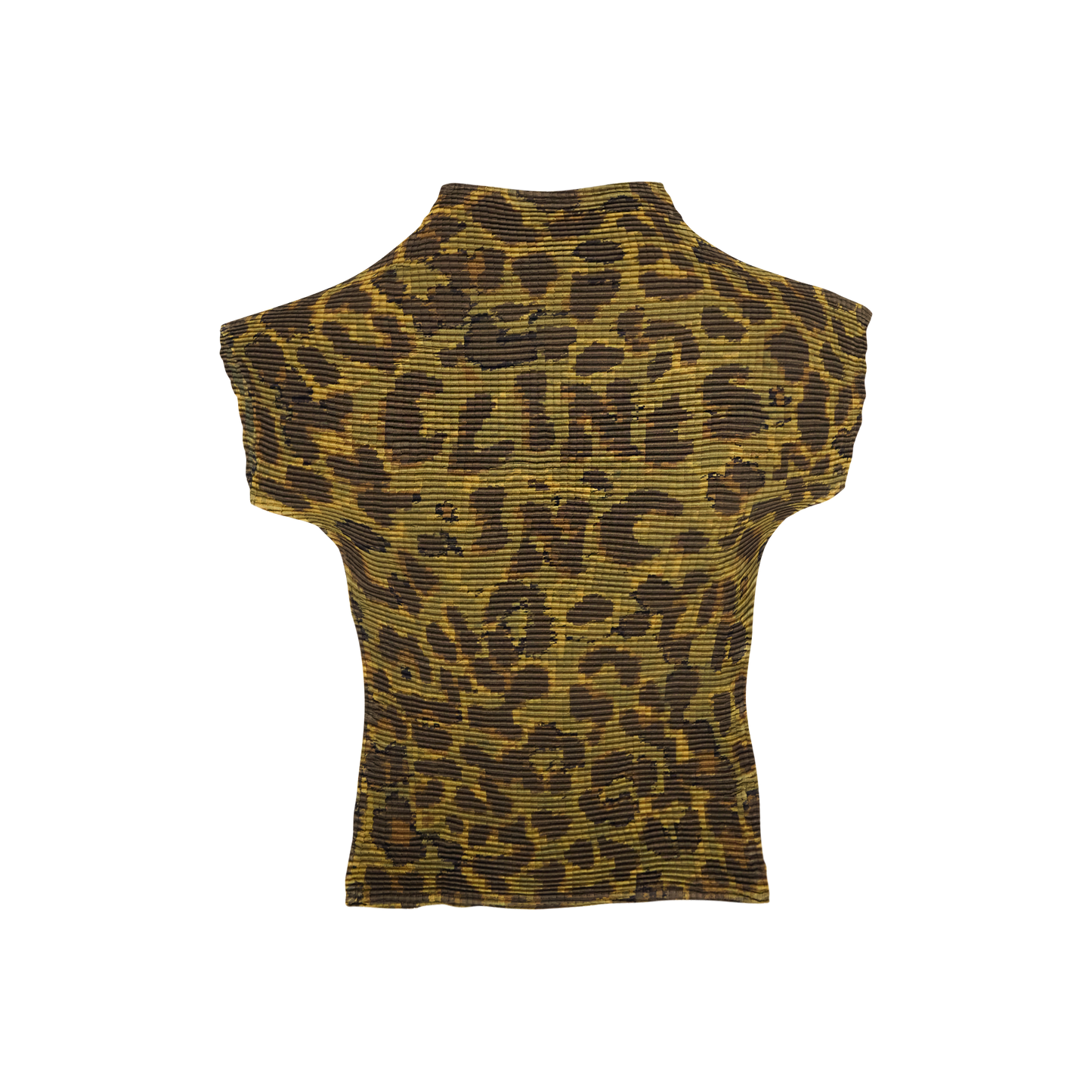 Pleated Crop Top - Leopard