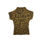 Leopard Crop Top - Brown