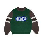 Contrast Knit Jumper - Green