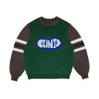 Contrast Knit Jumper - Green