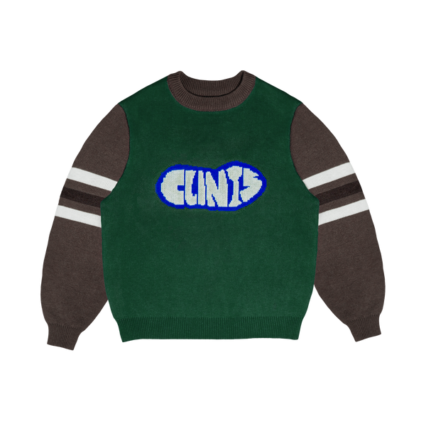 Contrast Knit Jumper - Green