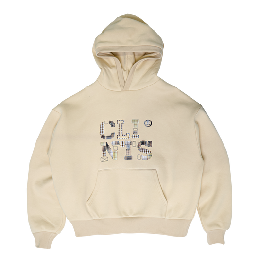 Patch Work Hoodie - Cream