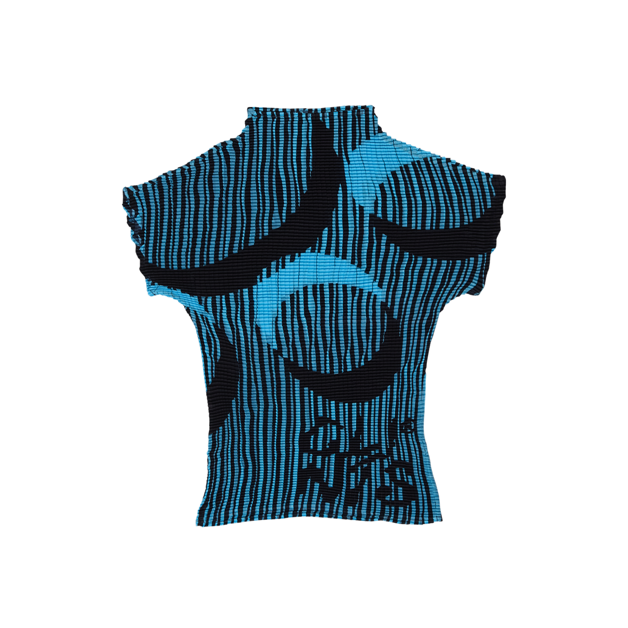 Pleated Crop Top - Blue