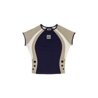 Contour Crop Top (Blue/Grey)