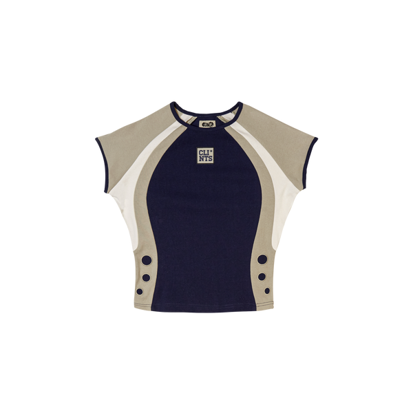 Contour Crop Top (Blue/Grey)