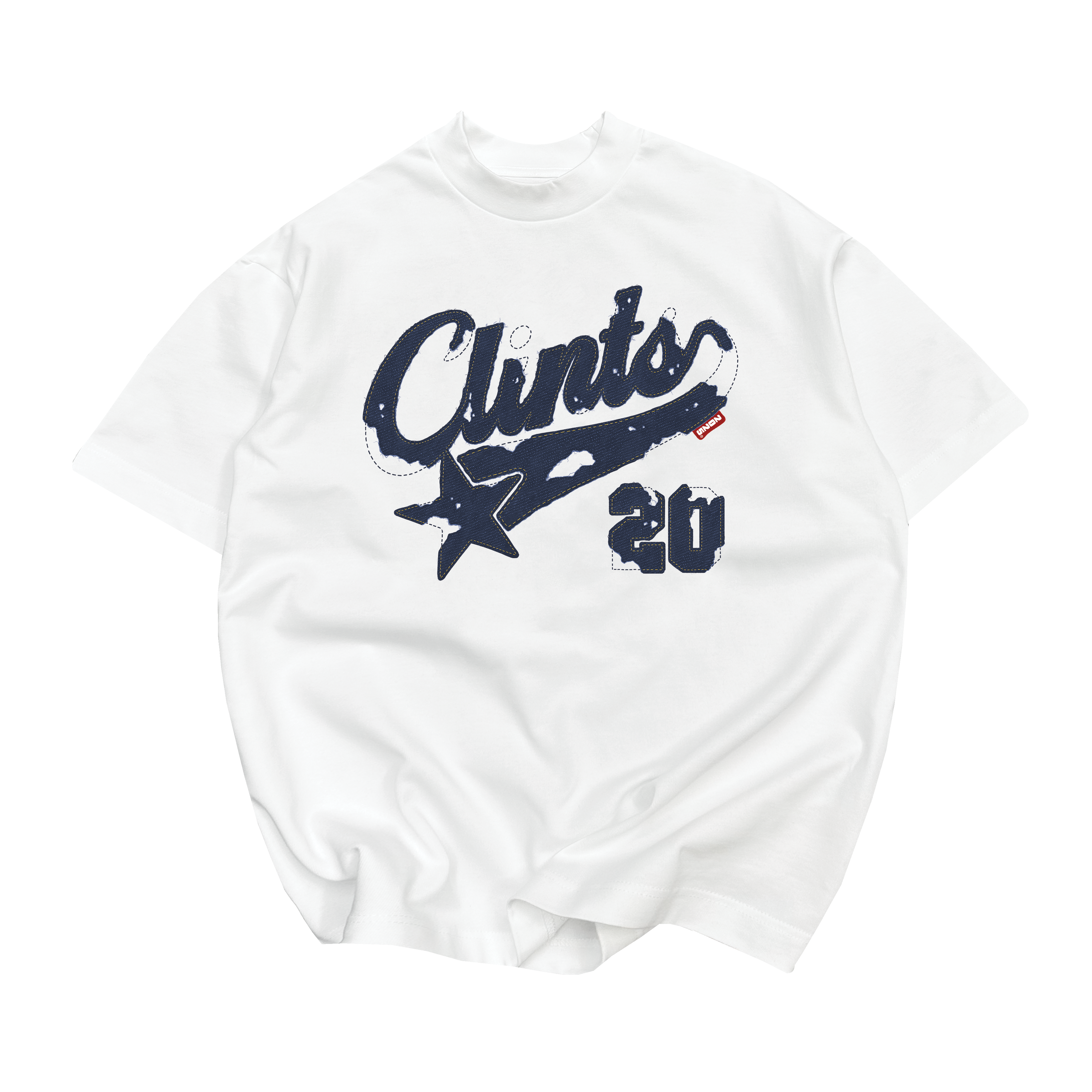 'Distressed Denim' - Heavyweight Tee