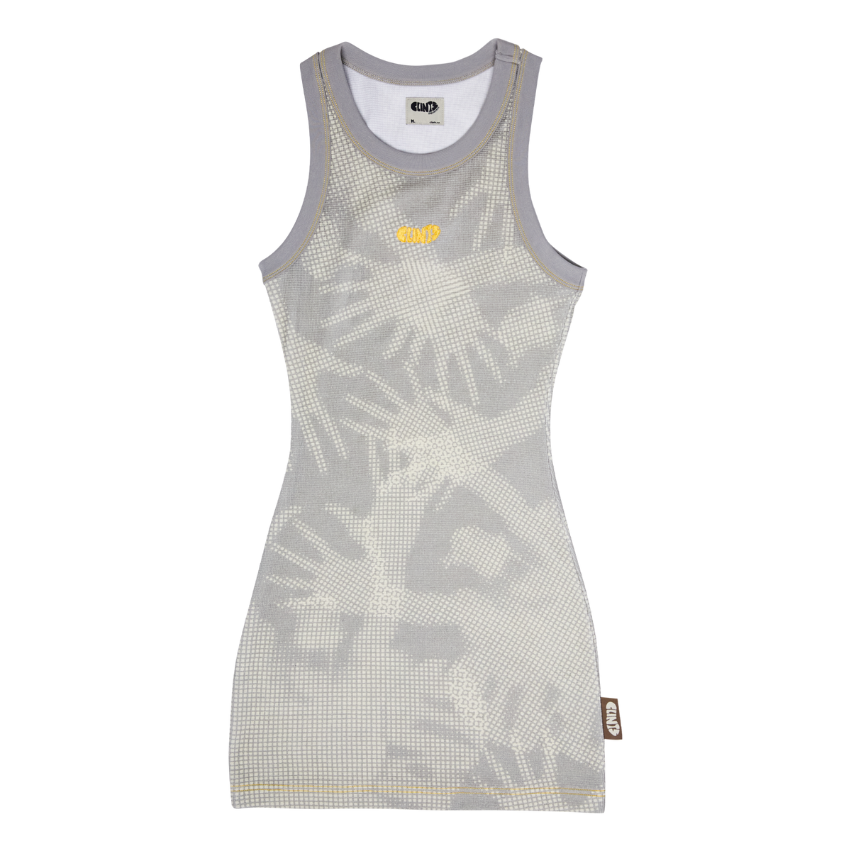 Stencil Tank Mini Dress - Grey