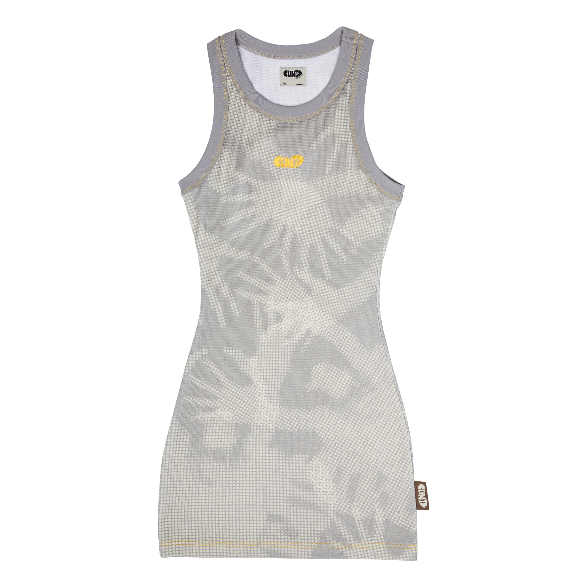 Stencil Tank Mini Dress - Grey