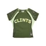 Mesh Contour Crop Top - Green