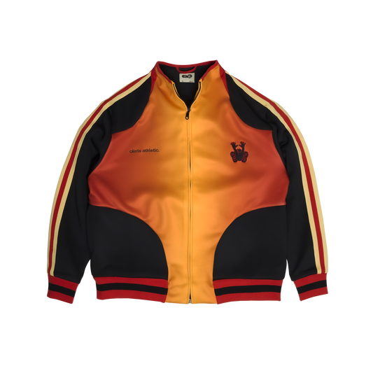 Athletic Gradient Poly Track Jacket - Orange/Black
