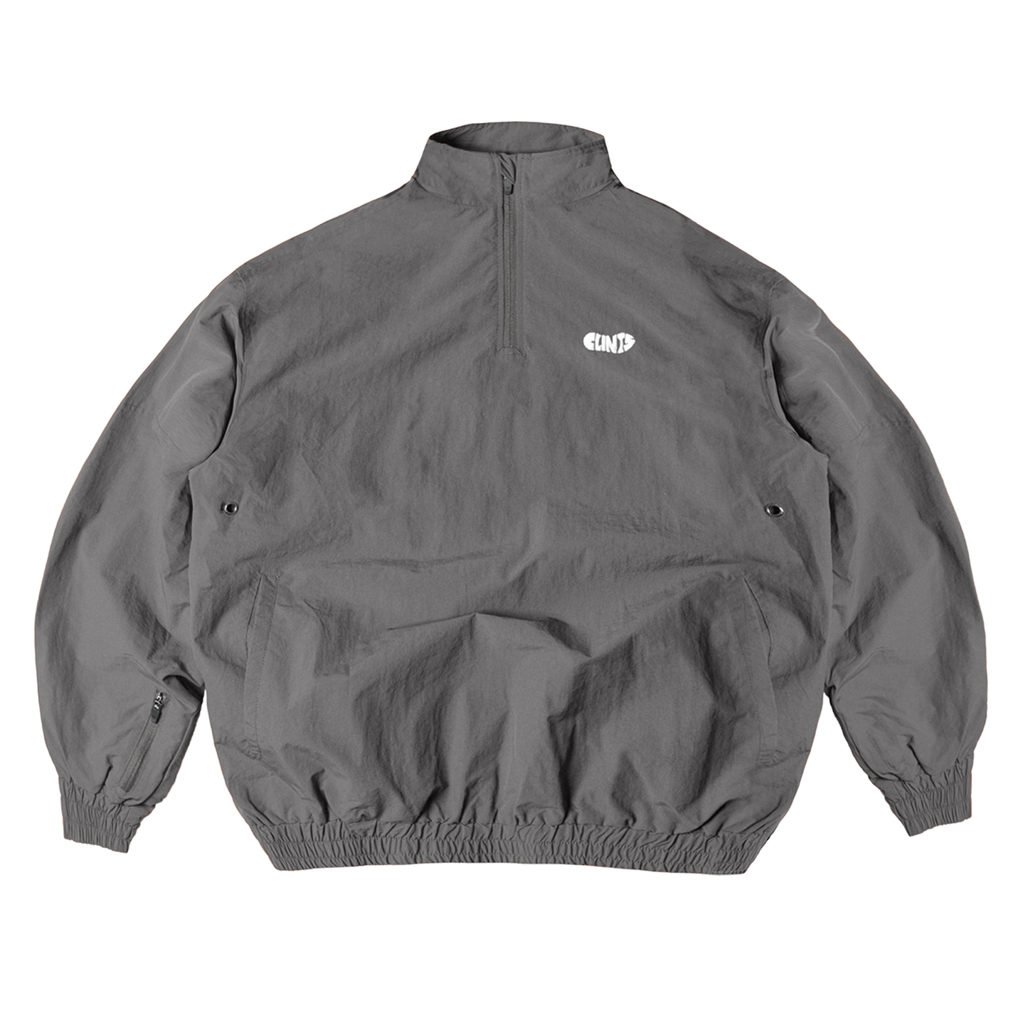 Grey Shell Track Jacket - White Logo