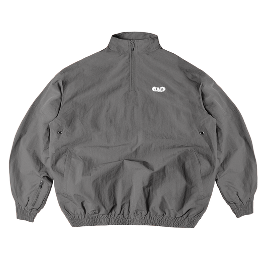 Grey Shell Track Jacket - White Logo