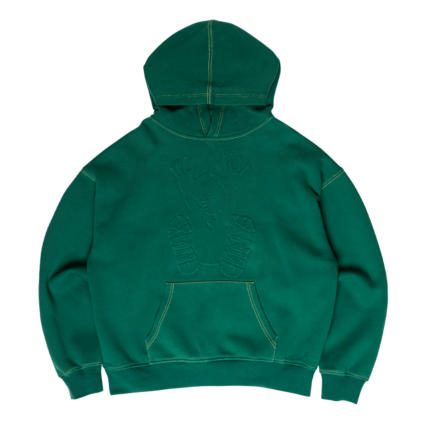 Embossed Stencil Hoodie - Green