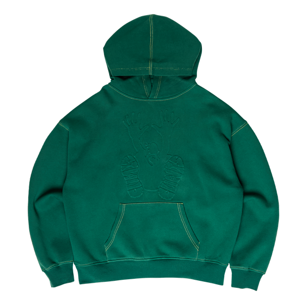 Embossed Stencil Hoodie - Green