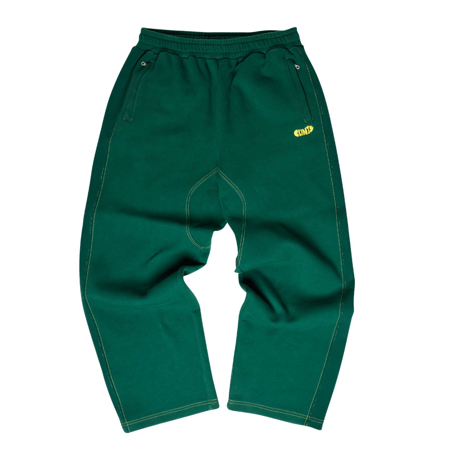 Ribbed Sweatpants  - Green