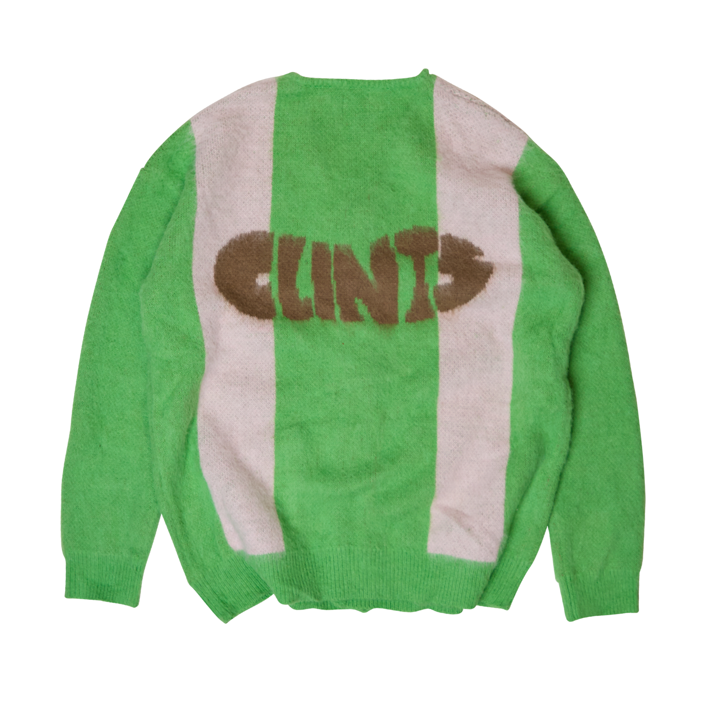 Mohair Diamond Cardigan - Green/Grey