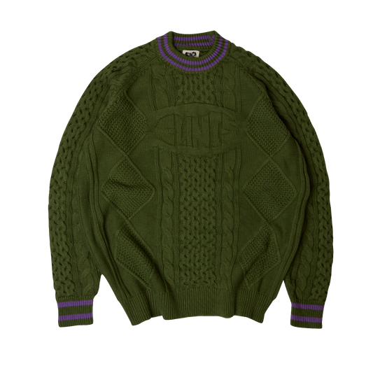 Clints Cable Knit - Green