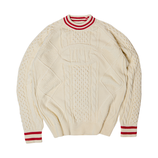 Clints Cable Knit - White