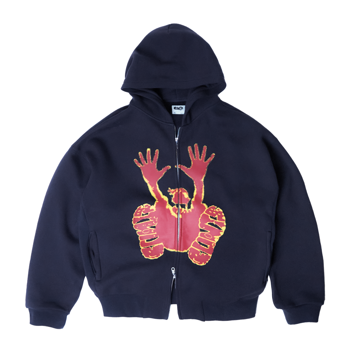 Stencil Hoodie - Navy/Red