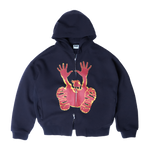 Stencil Hoodie - Navy/Red