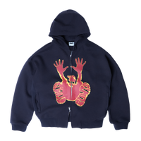 Stencil Hoodie - Navy/Red