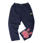 Stencil Sweatpants  - Navy/Red