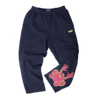 Stencil Sweatpants  - Navy/Red