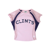 Mesh Contour Crop Top - Pink