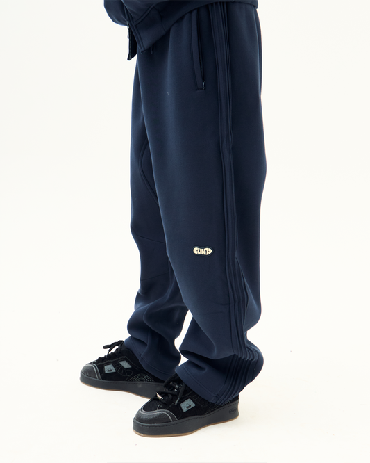 Pintuck Essential Sweatpants - Navy Blue