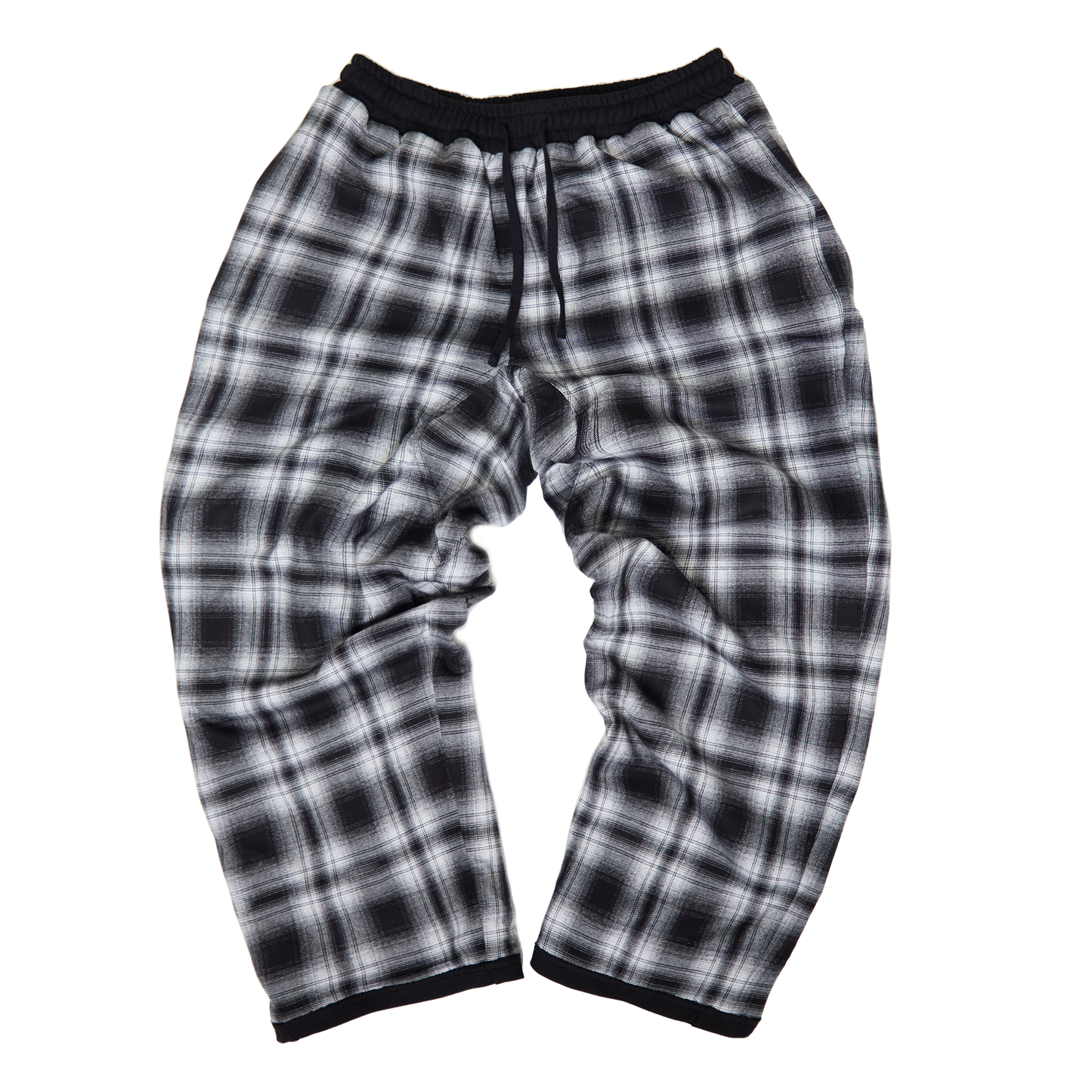Reversible Plaid Pants - Black/White