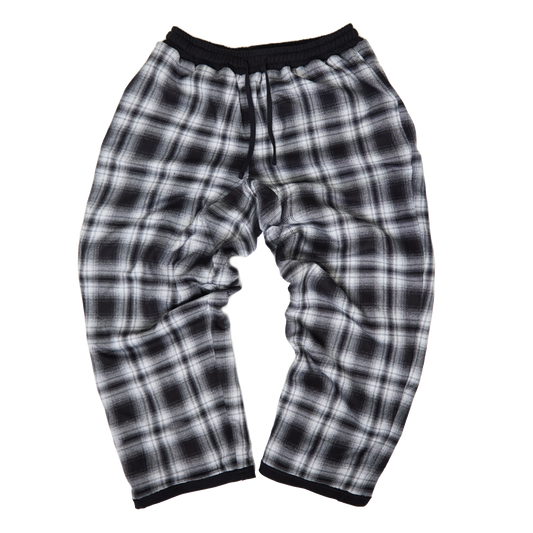 Reversible Plaid Pants - Black/White