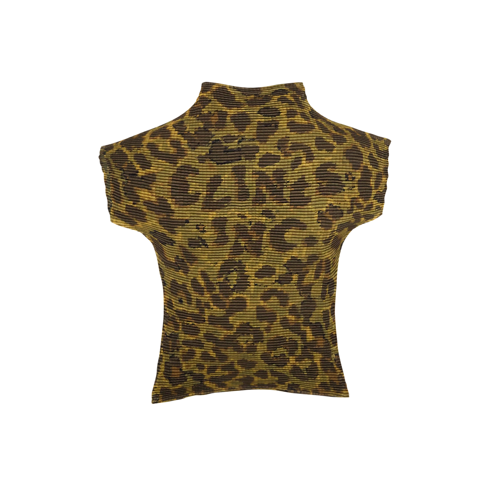 Pleated Crop Top - Leopard