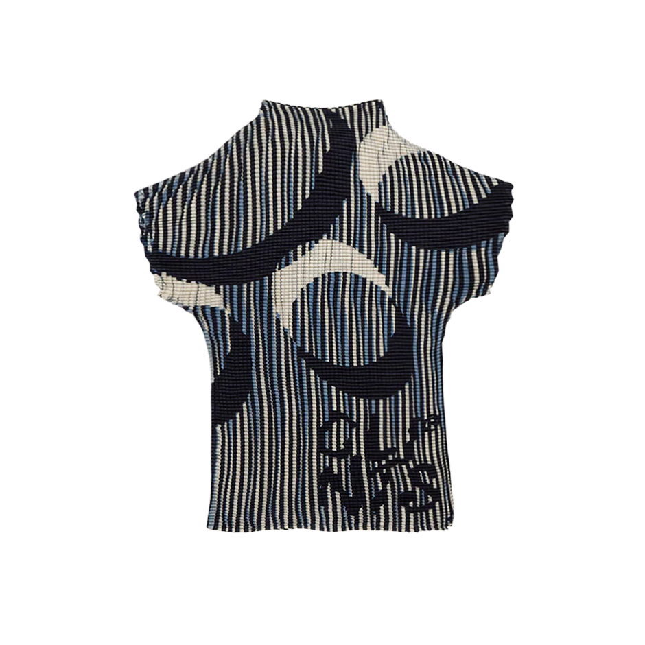Pleated Crop Top - Black