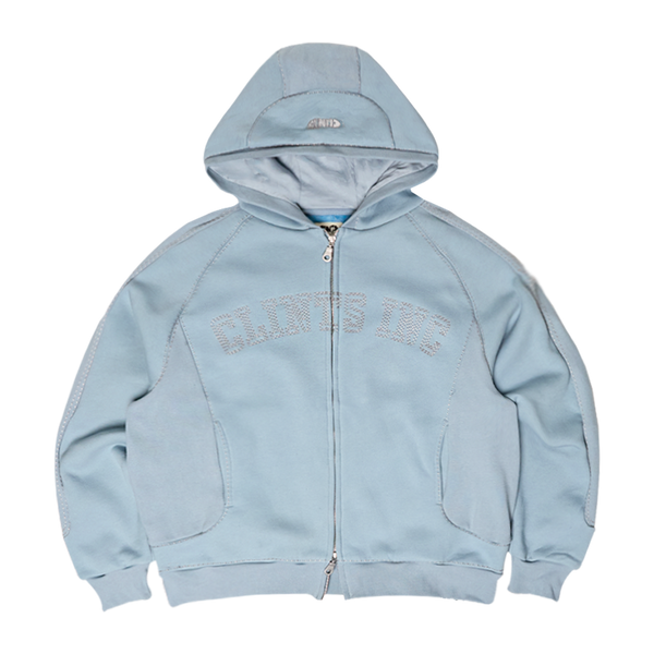 Needle Stitch Hoodie - Blue