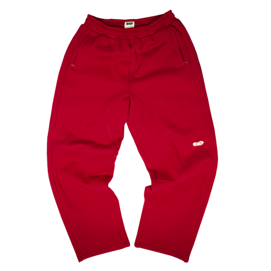 Pintuck Sweatpants - Red