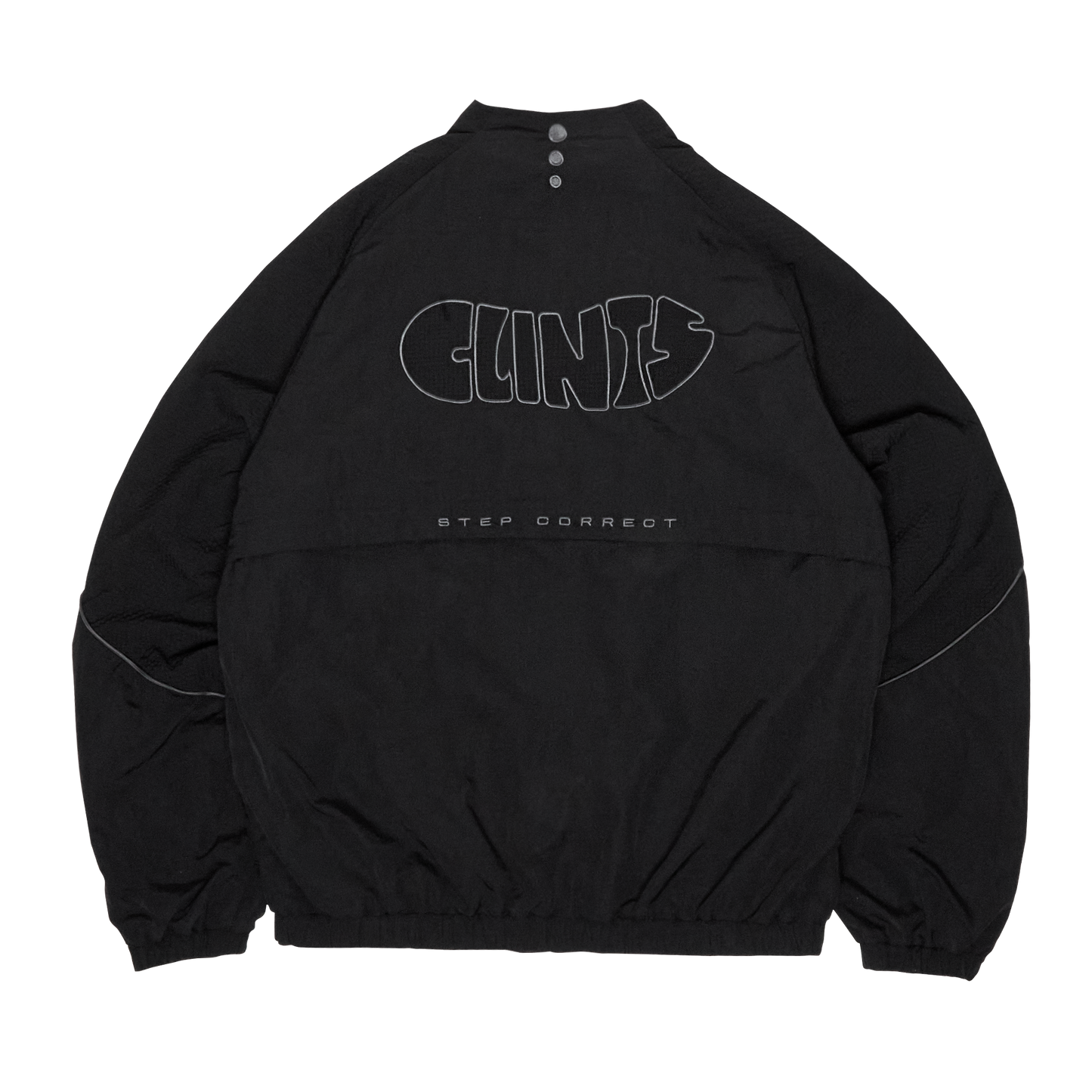 ⁠Rippled Nylon Jacket - Black