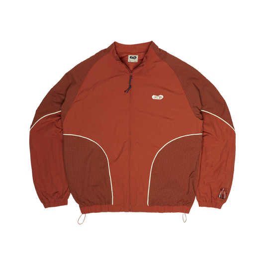 ⁠Rippled Nylon Jacket - Rust