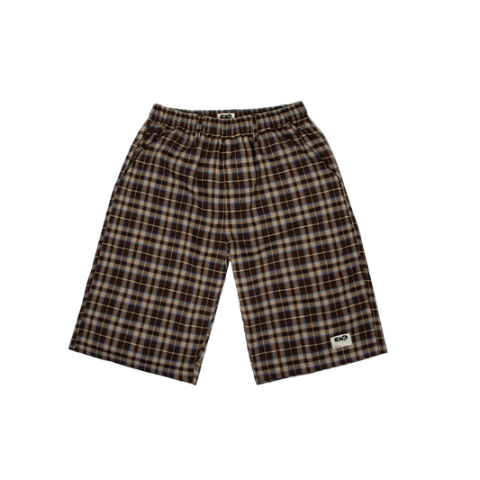 Plaid Shorts - Brown