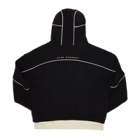 Contrast Stencil Hoodie- Black/Beige