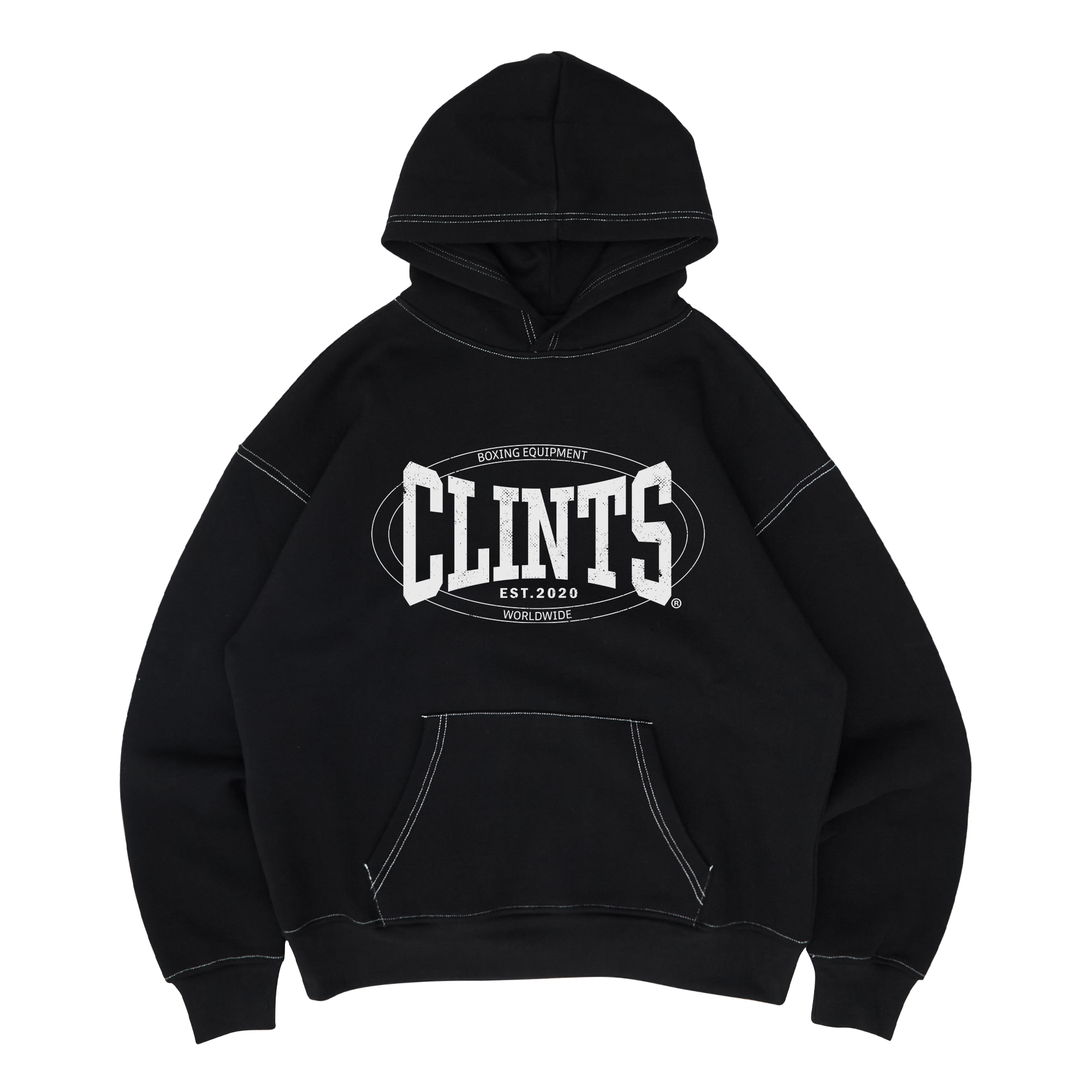 Contrast Stitch Boxing Hoodie