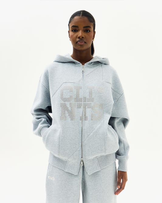 Studded Hoodie - Grey