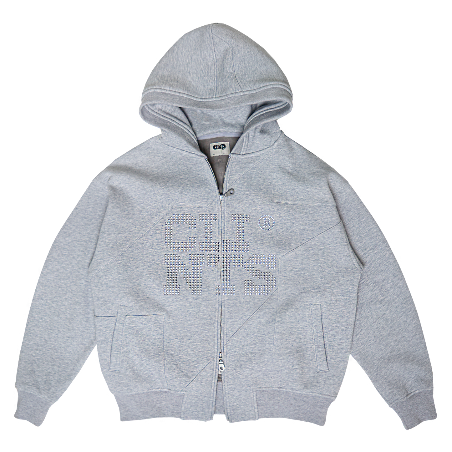 Studded Hoodie - Grey