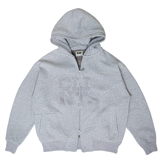 Studded Hoodie - Grey